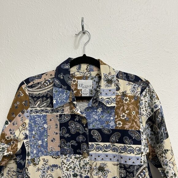 Cottagecore Floral Patchwork Jacket Blue Grandma Patchwork Country PS Tog Shop - Picture 2 of 10